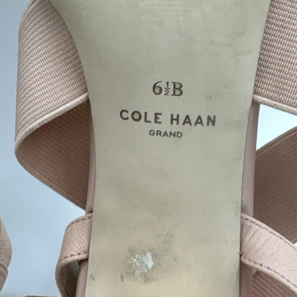 Cole Haan Aniston Elastic Sandal Mahogany Rose Leather 6.5‎  2.75